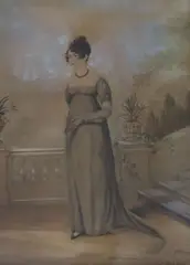 Portrait of Hope Lady Miss Hudson by Robert Dighton Jr., 1806, watercolour, sold Mar 2022