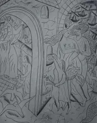 Line engraving by David Jones, engraving, sold Mar 2022