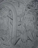 Line engraving by David Jones, engraving, sold Mar 2022