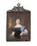 Miniature portrait of a young ladyoil on ivory10 by Lorenzo Thewenetti, oil, sold Mar 2022