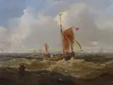 Untitled by John Moore of Ipswich, oil on wood, sold Mar 2022