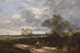Blustery landscapeoil on canvassigned and dated by David Cox, oil on canvas, sold Mar 2022