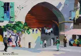 St Paul de Vence by Cecil Rochfort D'Oyly-John, oil on canvas, sold Mar 2022