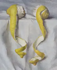 Two Cut Lemons by Eliot Hodgkin, oil on board, sold Mar 2022