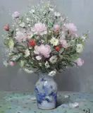 Pivoines by Marcel Dyf, oil on canvas, sold Mar 2022
