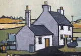 Cottages in a landscapeoil on boardsigned and dated '7154 by Wilf Roberts, oil on board, sold Mar 2022