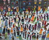 Untitled by Fred Yates, oil on board, sold Mar 2022