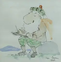 Untitled by Hugh Casson, 1993, ink and watercolour, sold Mar 2022