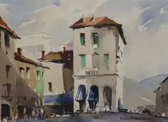 Untitled by Edward Wesson, watercolour, sold Mar 2022