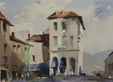Untitled by Edward Wesson, watercolour, sold Mar 2022