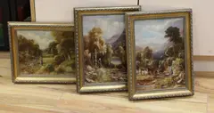 Figures in woodland by Robert John Hammond, oil, sold Mar 2022