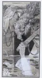 Monochrome by Richard Hooke, gouache, sold Mar 2022