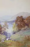 A Glimpse of Ullswater by Elliott Henry Marten, watercolour, offered Mar 2022