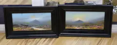 Moorland scenes by Frank Holme, gouache, sold Mar 2022