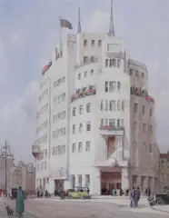 The BBC London by Edith Mary Garner, watercolour, sold Mar 2022