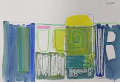 Untitled by James Hull, pastel and watercolour on paper, sold Mar 2022