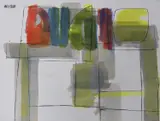 Untitled by James Hull, charcoal and watercolour on paper, sold Mar 2022