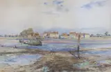 Estuary at low tide by B. F. Gribble, watercolour, sold Mar 2022