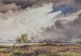The Cottage on the Heath by John Keeley, watercolour, sold Mar 2022