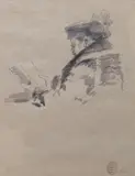 Lady reading, Studio stamp and numbered 852, 22 x 18cm by Mosè Bianchi, pencil, sold Mar 2022