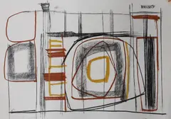 Untitled by James Hull, pastel on paper, sold Mar 2022