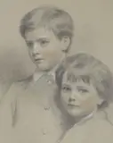 Portrait of two children by Eden Upton Eddis, 1888, pastel, sold Mar 2022