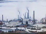 River bank by L. S. Lowry, print, sold Mar 2022