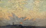 Matin - Le Port de la Rochelle by Andre Barbier Bomat, oil on board, sold Feb 2022