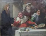 Sancho Panza, 27 x 34cm by William Bass, oil on canvas, sold Feb 2022