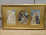 Studies of mothers with children and a woman at a well, each approx by William Edward Frost, watercolor, sold Feb 2022