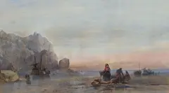 Coast scene, Evening by Henry Bright, watercolour, sold Feb 2022