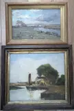 Landscape near Lewes by José Weiss, oil on wood, sold Feb 2022