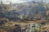 River landscape by John Wright Oakes, oil on board, sold Feb 2022