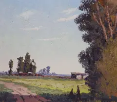Untitled by Antonio Parodi, oil on board, offered Feb 2022