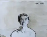 Head study of a young man by John Ward, pencil and watercolour, sold Feb 2022