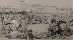 The Orange Seller by James McBey, etching, sold Feb 2022