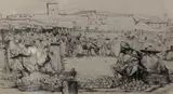 The Orange Seller by James McBey, etching, sold Feb 2022
