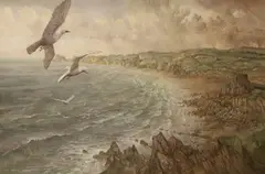 Sea View by John Peirson, 1977, oil on board, sold Feb 2022