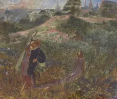 'The Romance of a Crusader - a medieval by Arthur Boyd Houghton, oil on canvas, sold Feb 2022
