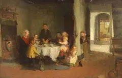 Breakfast by Thomas Webster, oil on board, sold Feb 2022