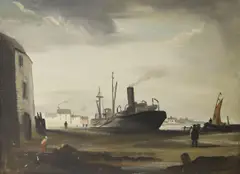 Butts Wharf, Sussex by Philip Hugh Padwick, oil on board, sold Feb 2022