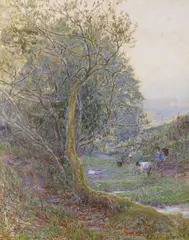 A Devonshire Lane by Albert Goodwin, watercolour, sold Feb 2022