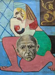 Homage to Picasso by Sergio Salvagnini, oil on canvas, sold Feb 2022