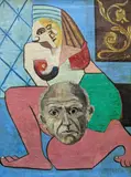 Homage to Picasso by Sergio Salvagnini, oil on canvas, sold Feb 2022