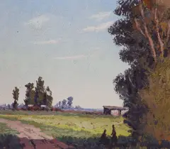 Untitled by Antonio Parodi, oil on board, offered Feb 2022