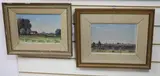 Landscape signed oil on board and companion piece 17x25cm by Antonio Parodi, oil on board, sold Feb 2022