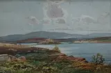 Scottish coastal scene by William Knox, watercolour, sold Feb 2022