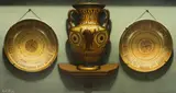 Roman Pottery approx by Frederick Clifford Harrison, 1970, oil on board, sold Jan 2022