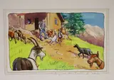 A collection of 17 original book illustrations by John Worsley, gouache and watercolour, sold Jan 2022