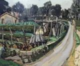 La Route de la Cherie by Michel Dureuil, oil on canvas, sold Jan 2022